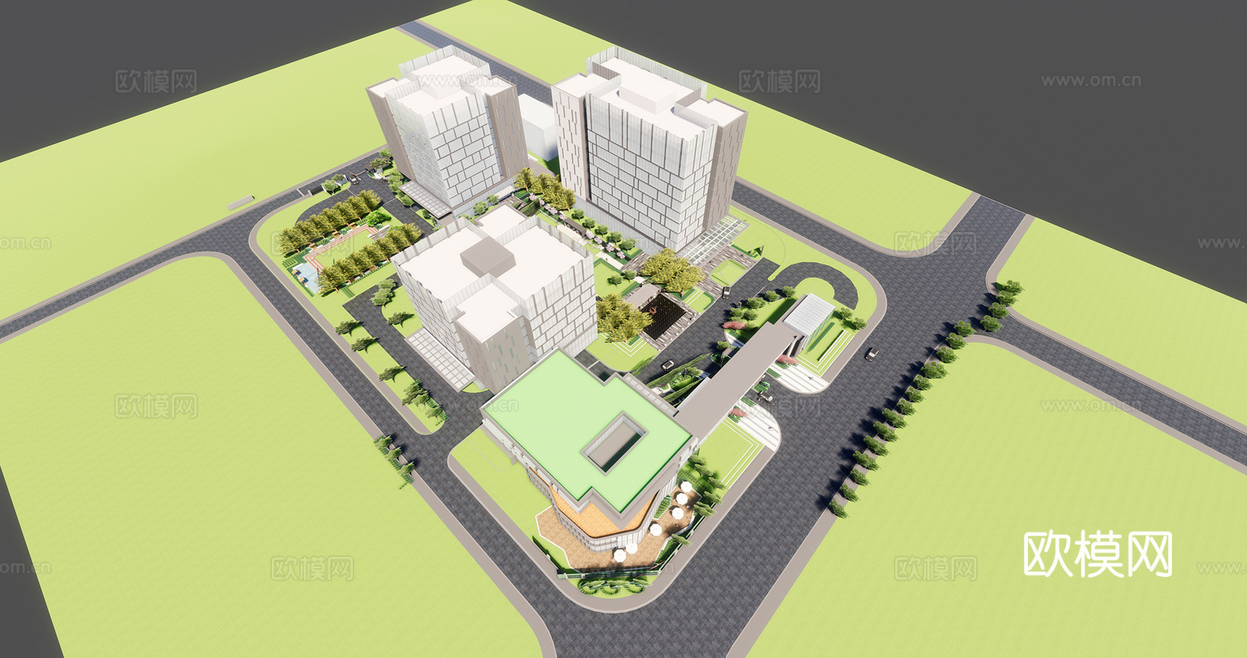 现代产业园su模型下载