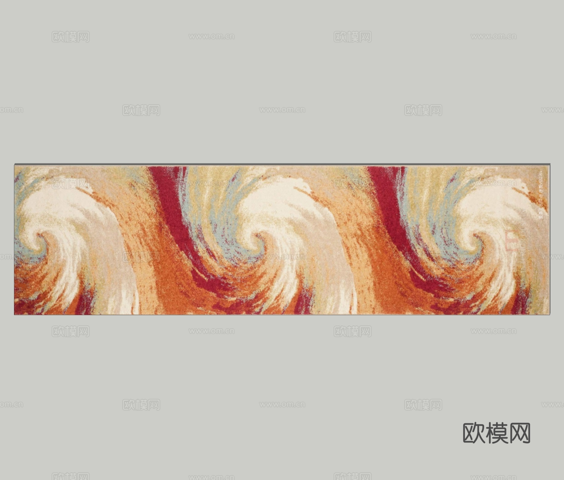 现代艺术地毯su模型下载