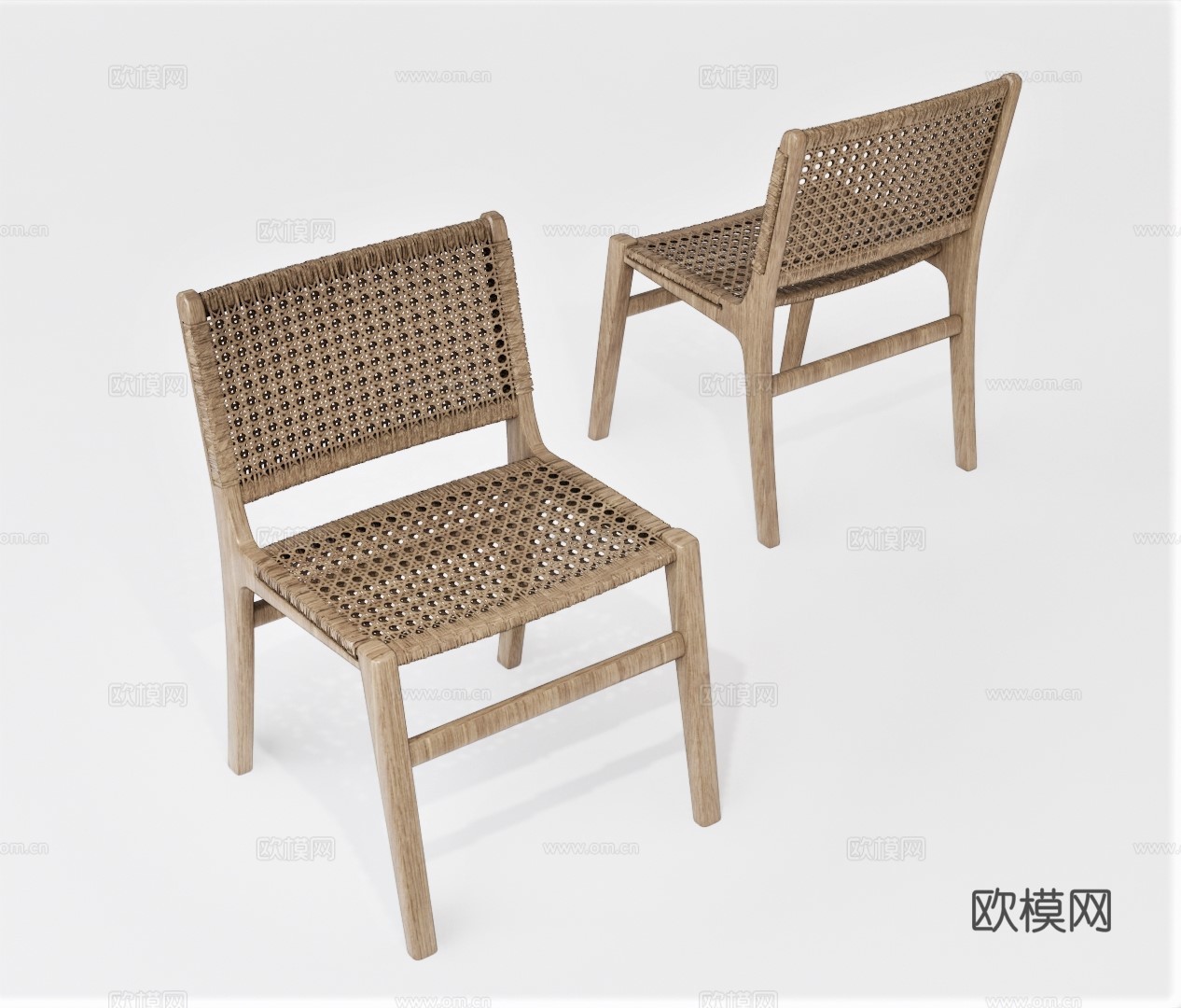 现代编织单椅su模型下载