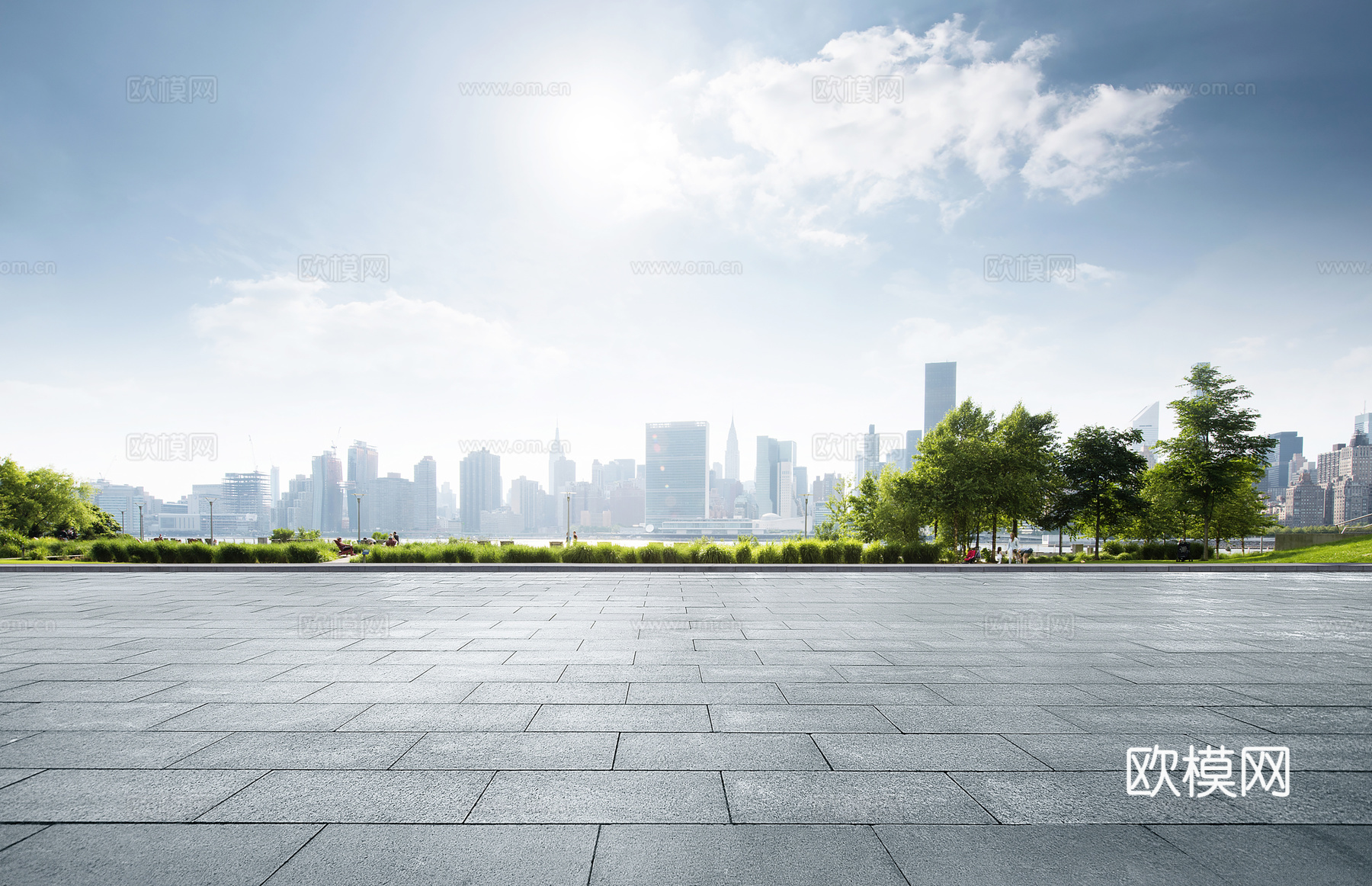都市广场外景 天空外景 外景贴图