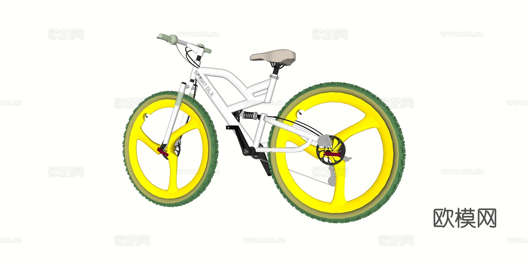 交通工具 自行车 山地车su模型下载