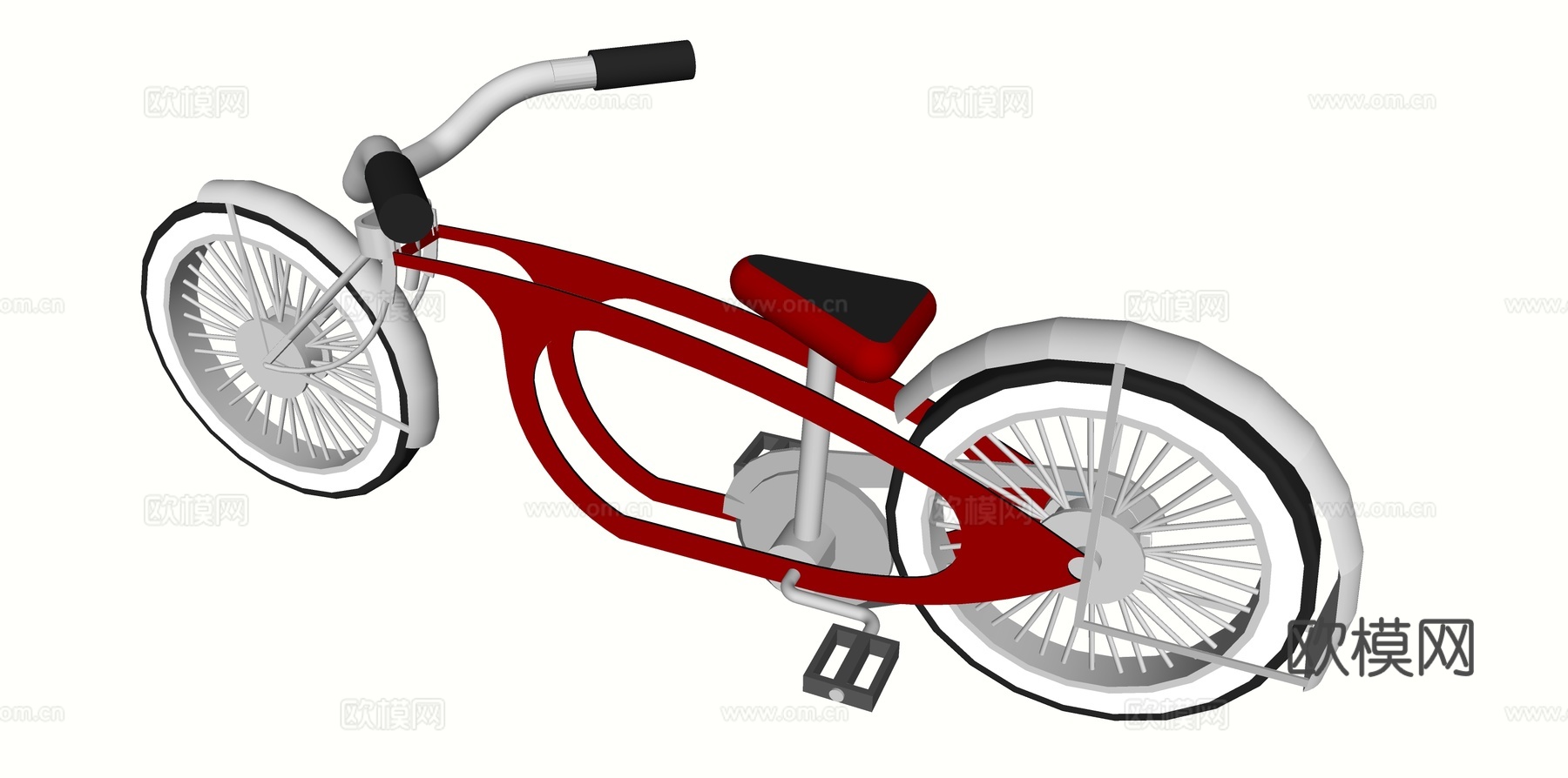 交通工具 自行车su模型下载