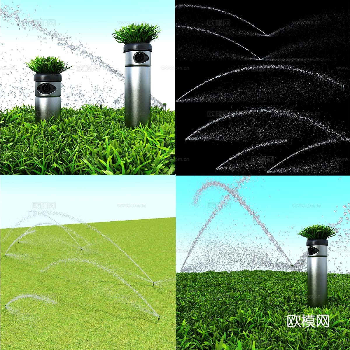 灌溉系统 农业喷洒系统3d模型