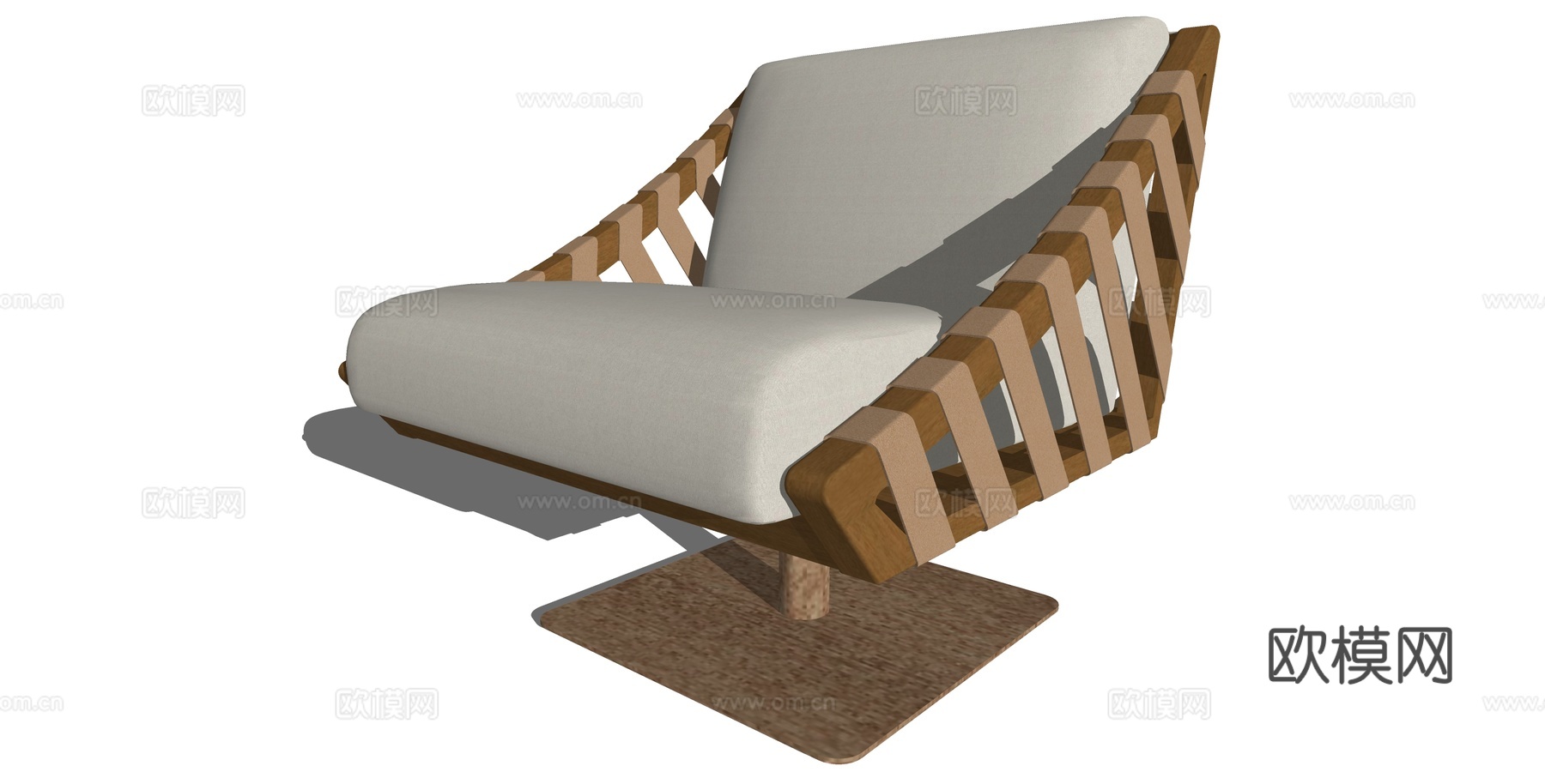 现代休闲椅su模型下载