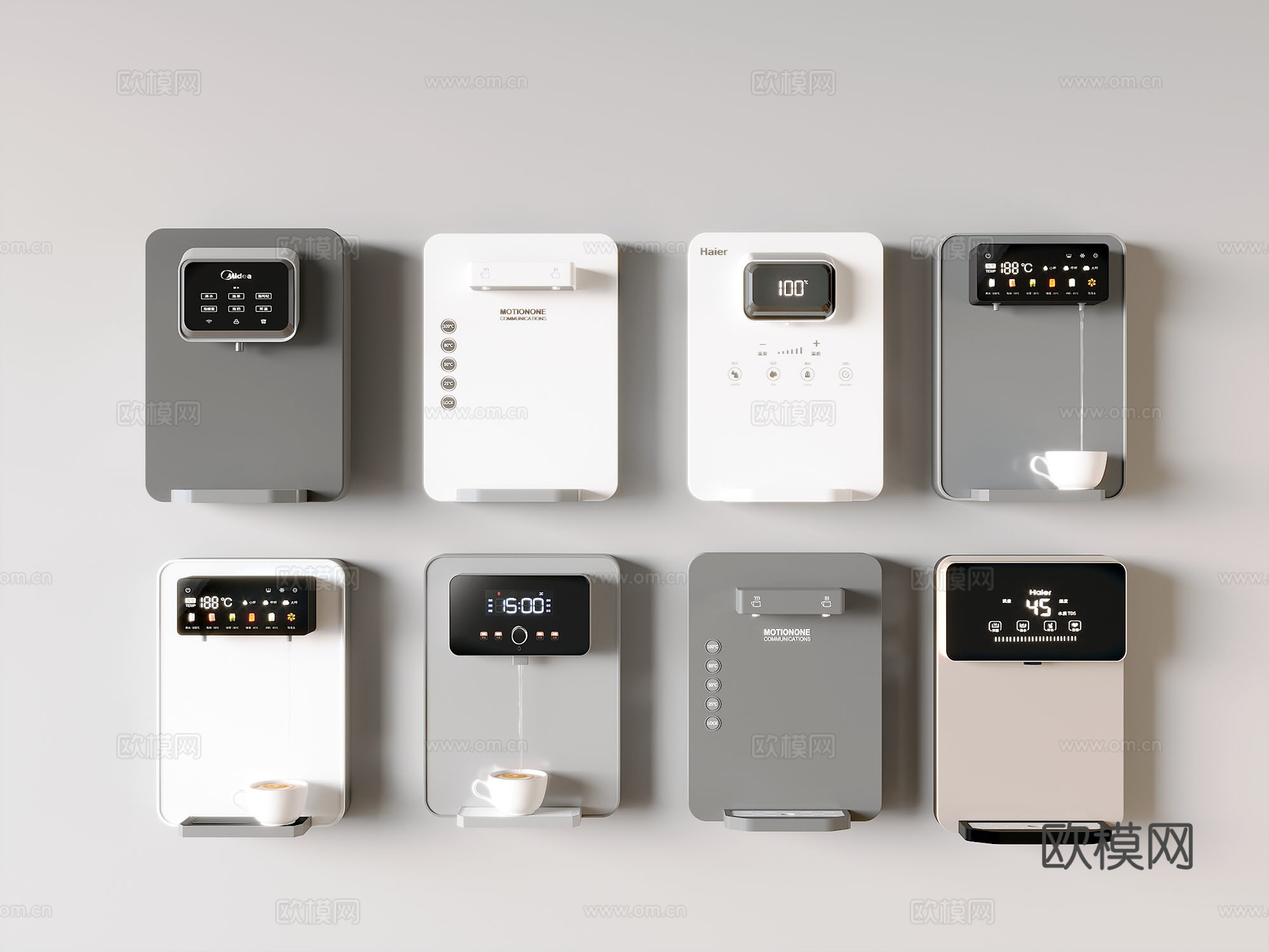 家用贴墙直饮机3d模型