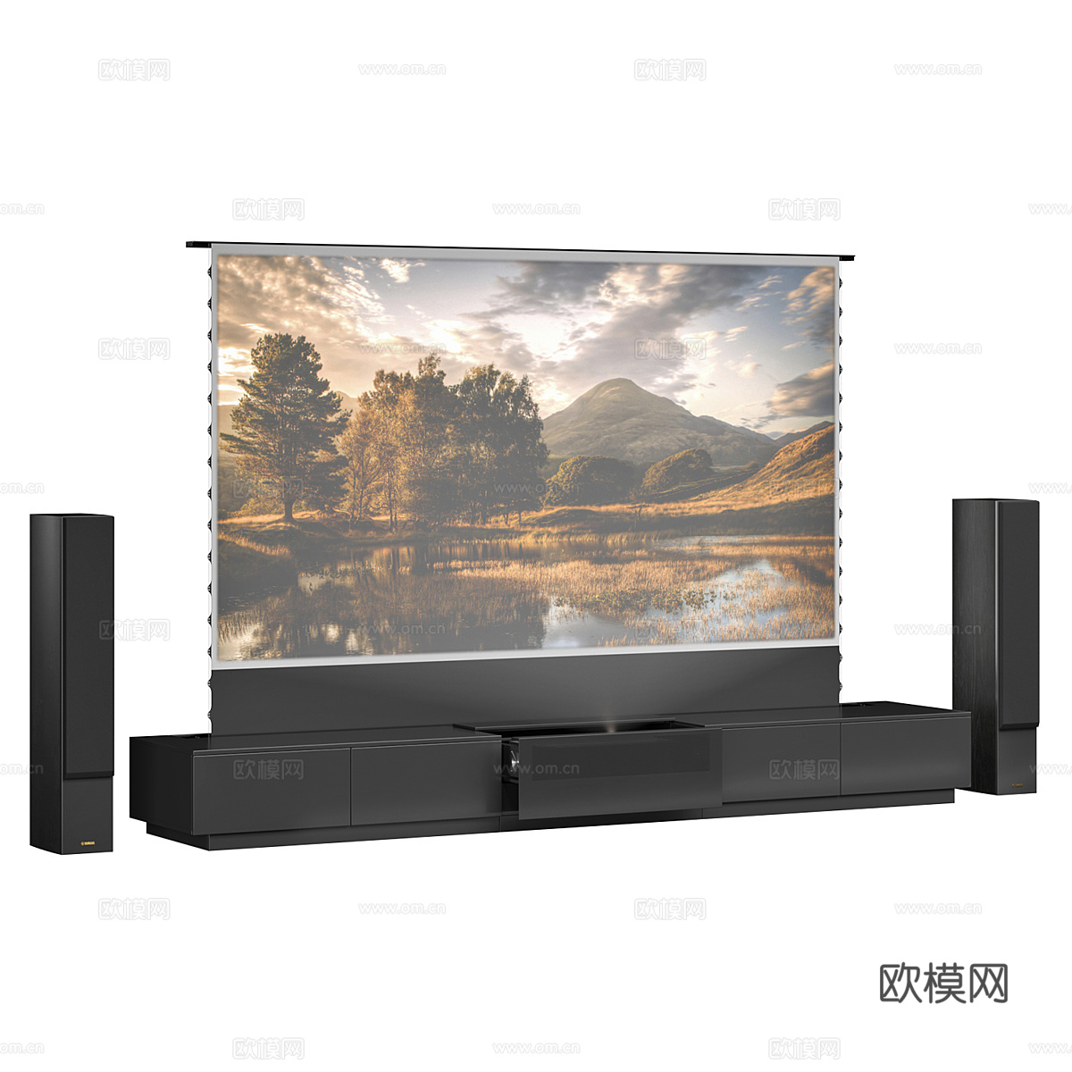 现代 Vividstorm 激光电视柜3d模型
