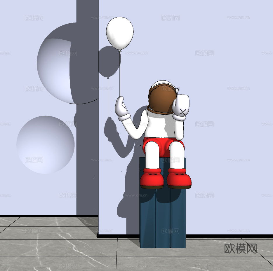 现代雕塑su模型