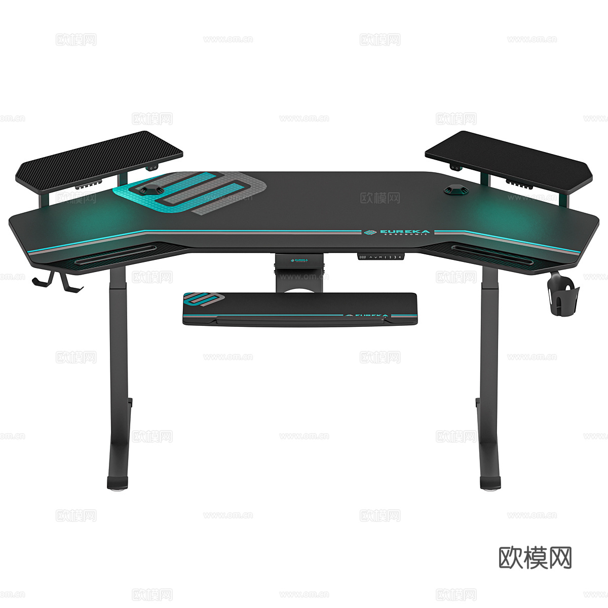 现代意式电脑桌 书桌3d模型