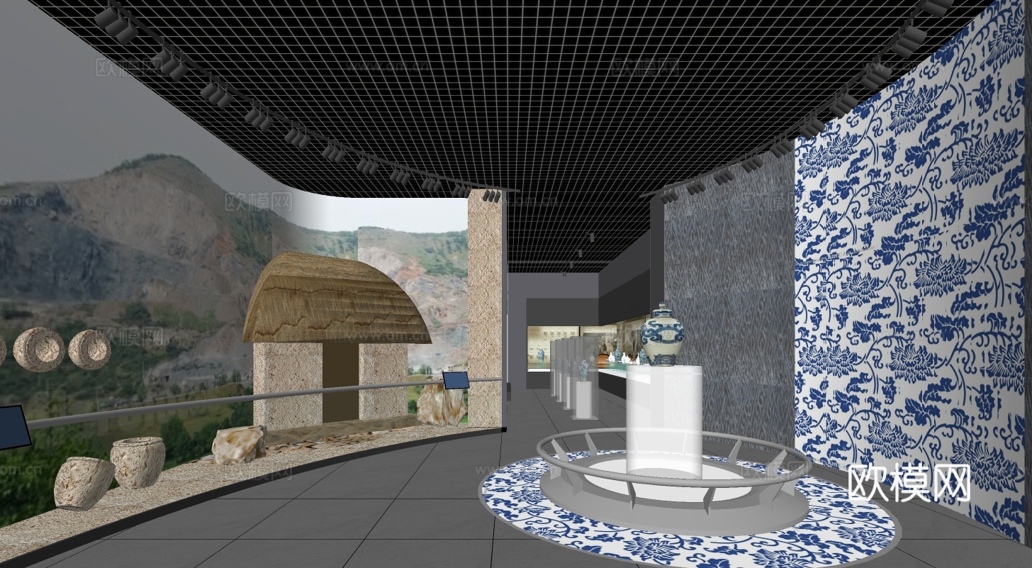 现代博物馆su模型下载下载（渲染图3）