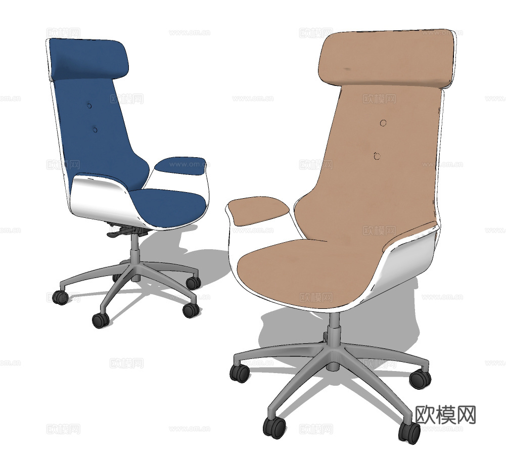 现代办公椅 职员椅su模型下载