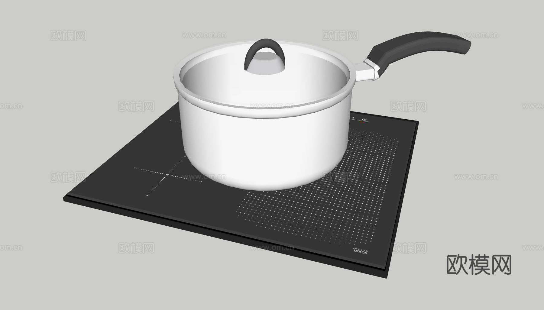 现代锅具电磁炉su模型下载