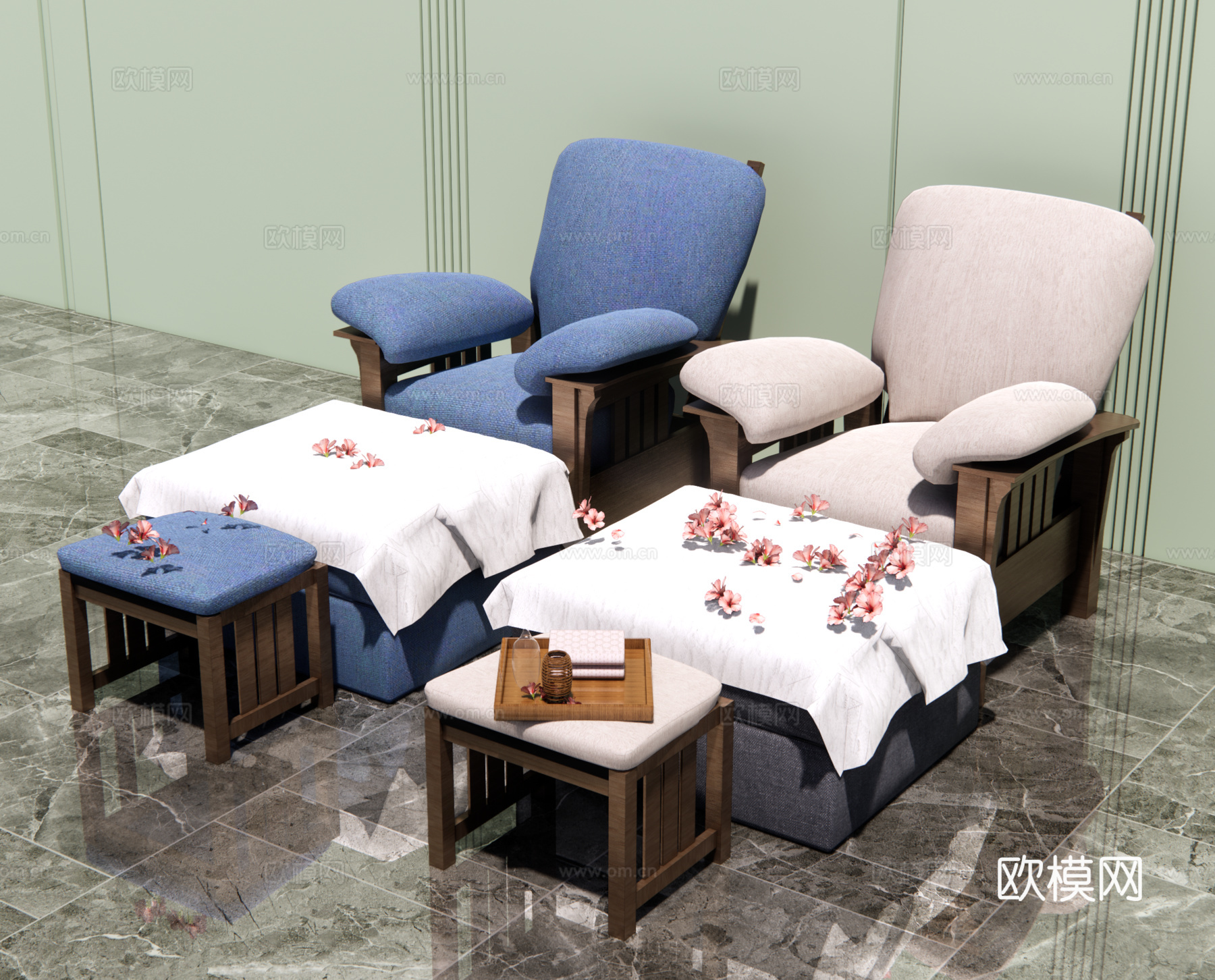 现代椅子 躺椅su模型下载
