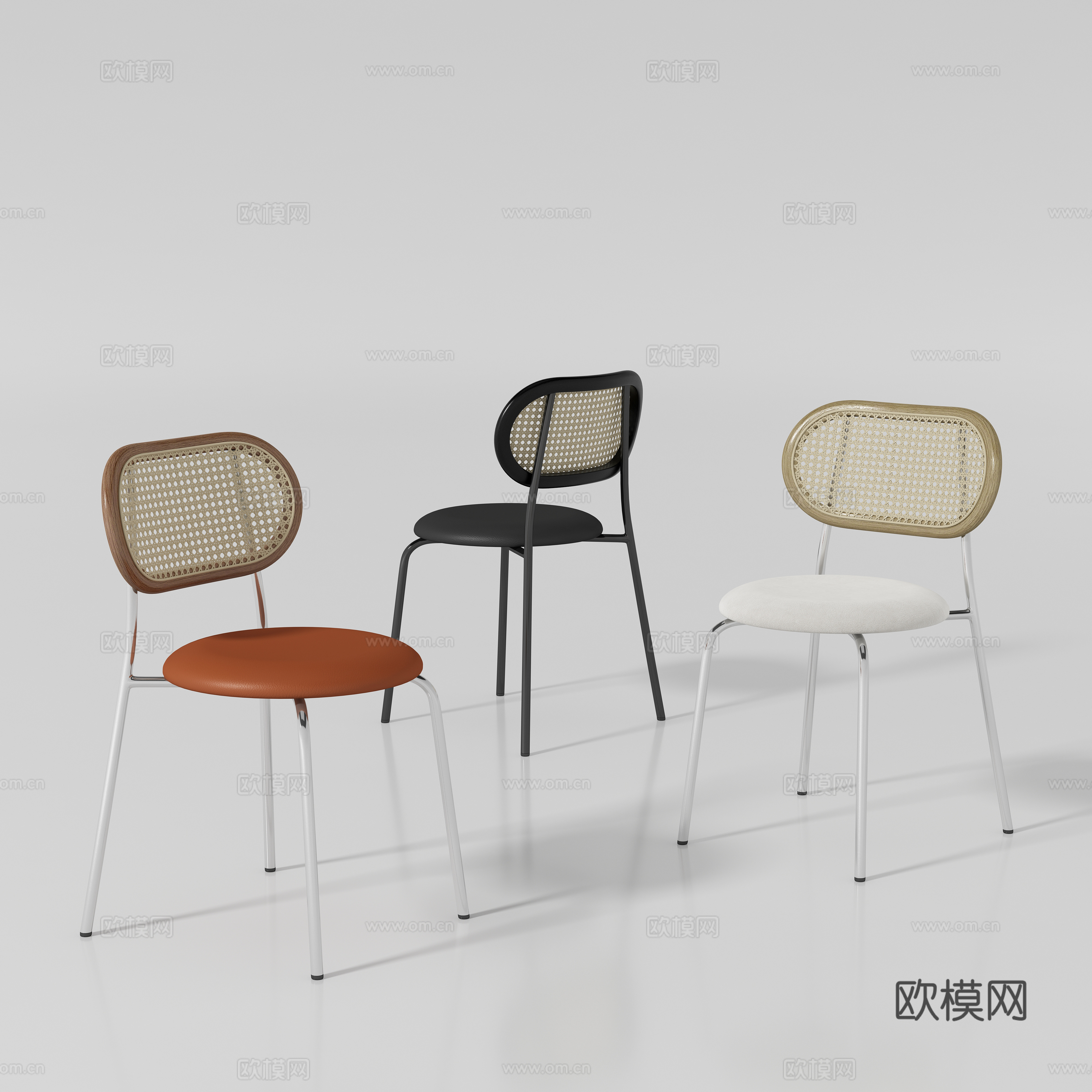 现代单椅 餐椅3d模型