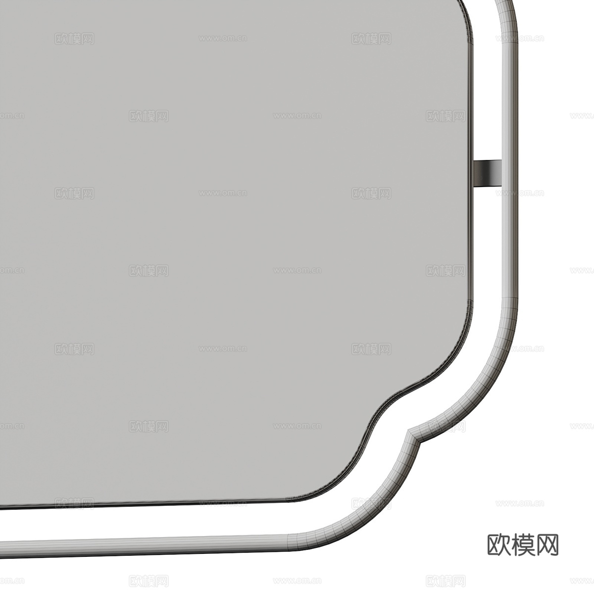 新中式轻奢装饰镜子3d模型