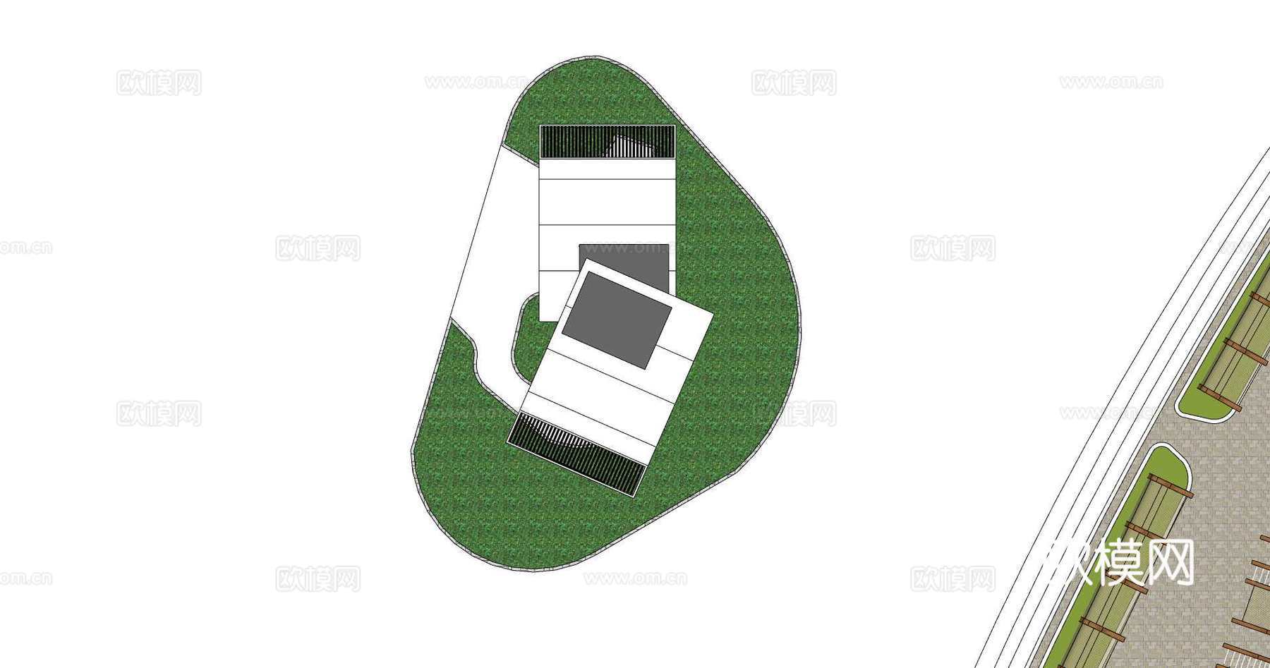 现代公共厕所su模型下载