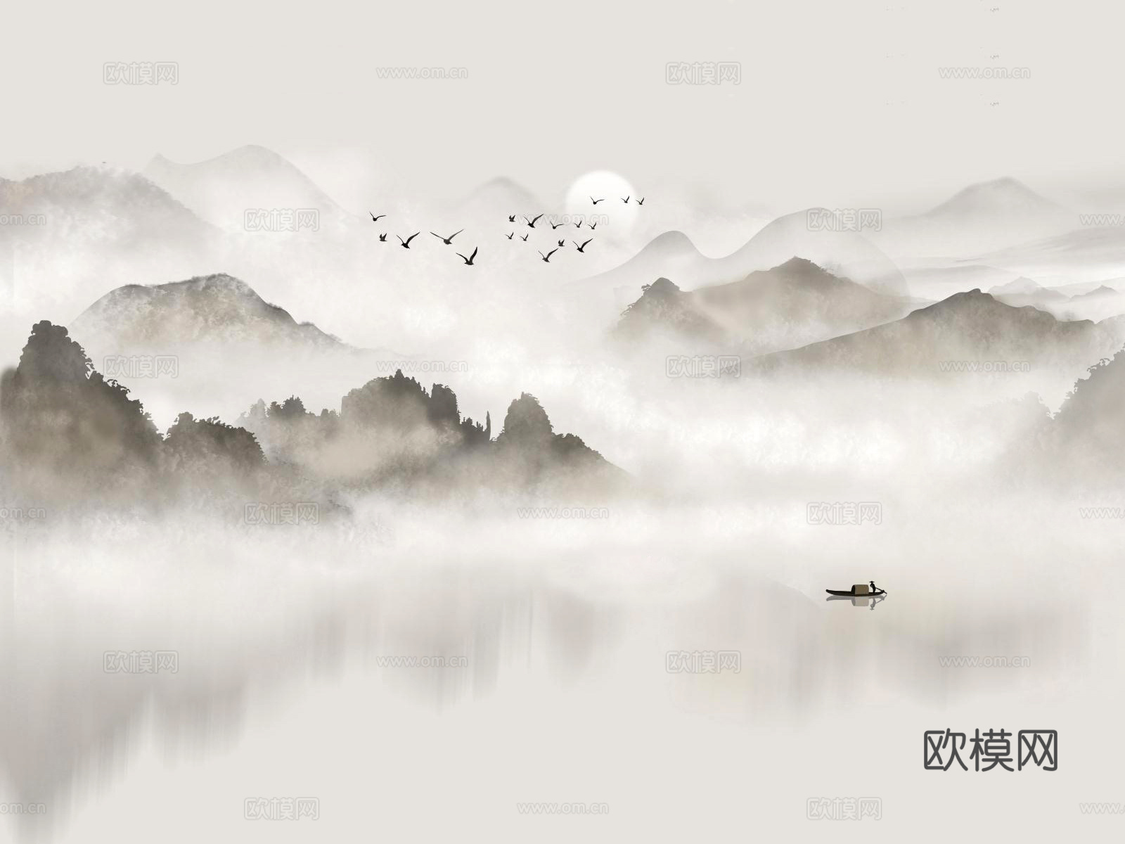 现代高清 中式壁纸
