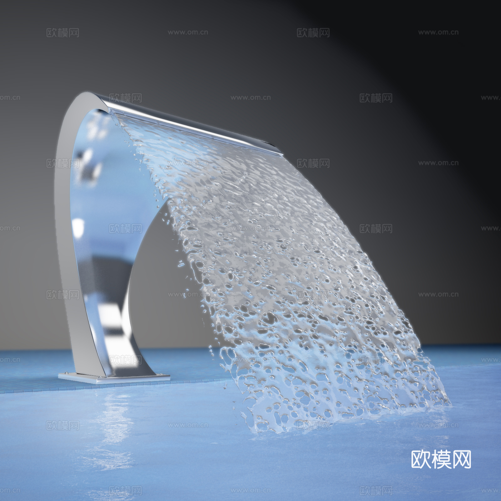 现代喷泉 喷泉 雕塑3d模型