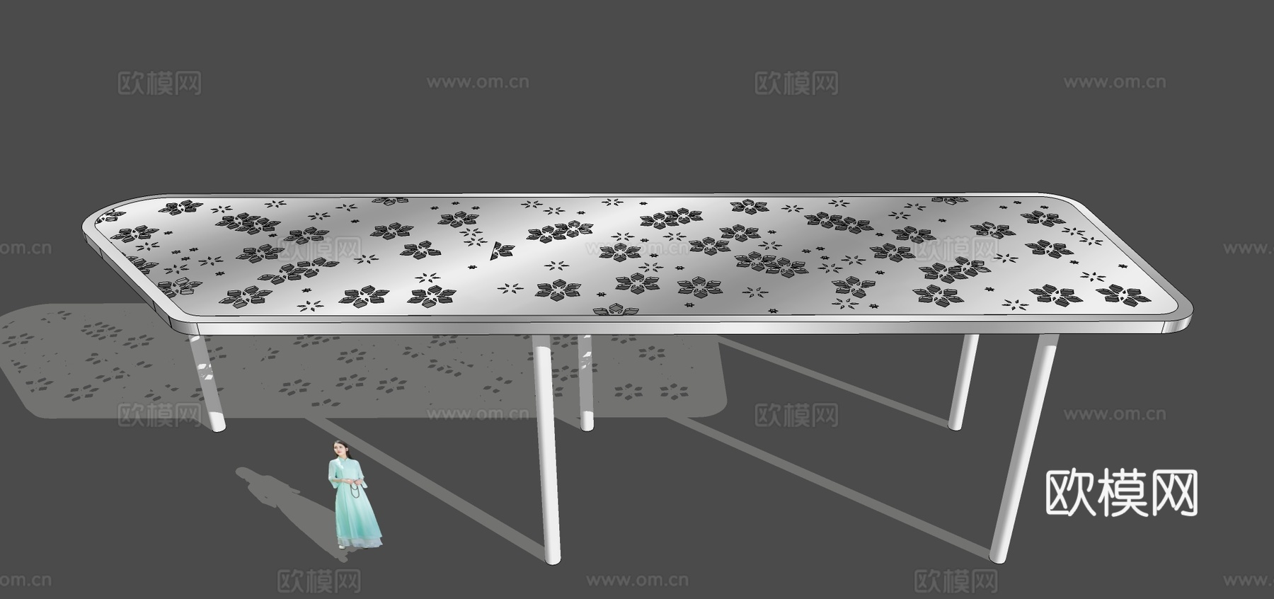 现代金属凉亭su模型下载
