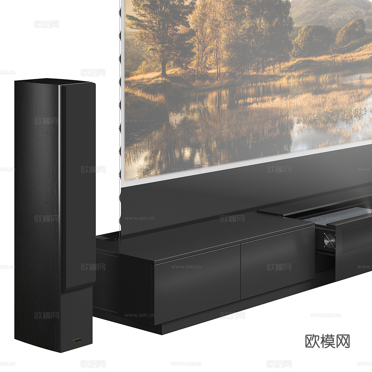 现代 Vividstorm 激光电视柜3d模型