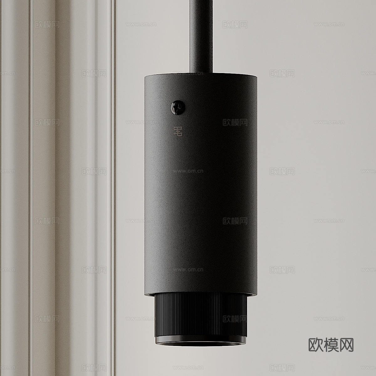现代意式极简金属装饰吊灯3d模型