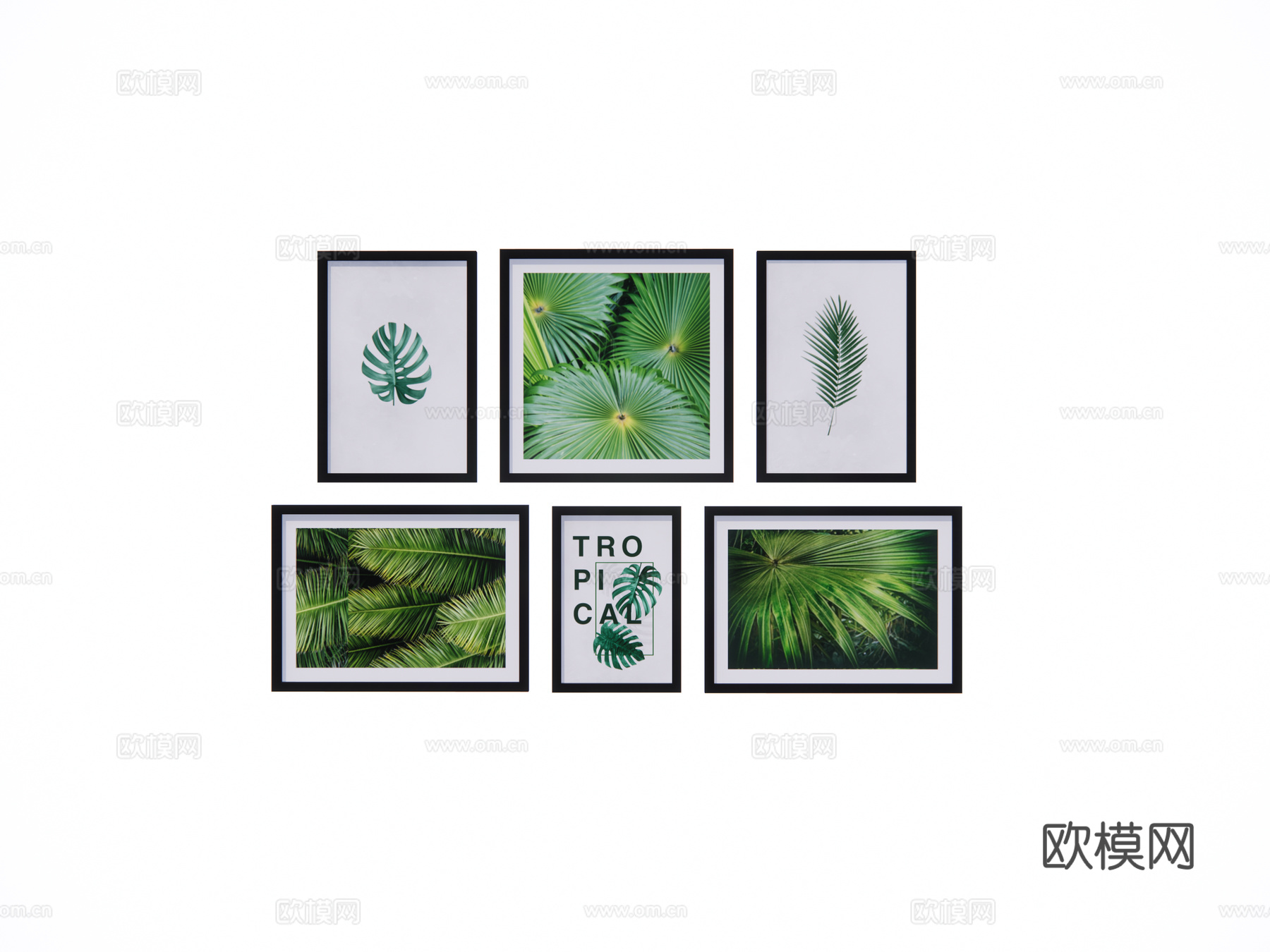 现代装饰画 挂画 组合画su模型下载