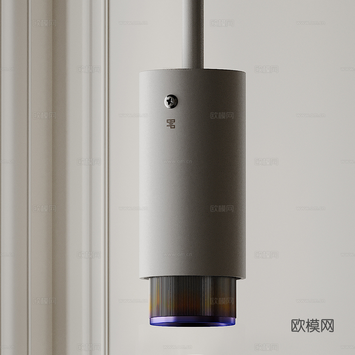 现代意式极简金属装饰吊灯3d模型