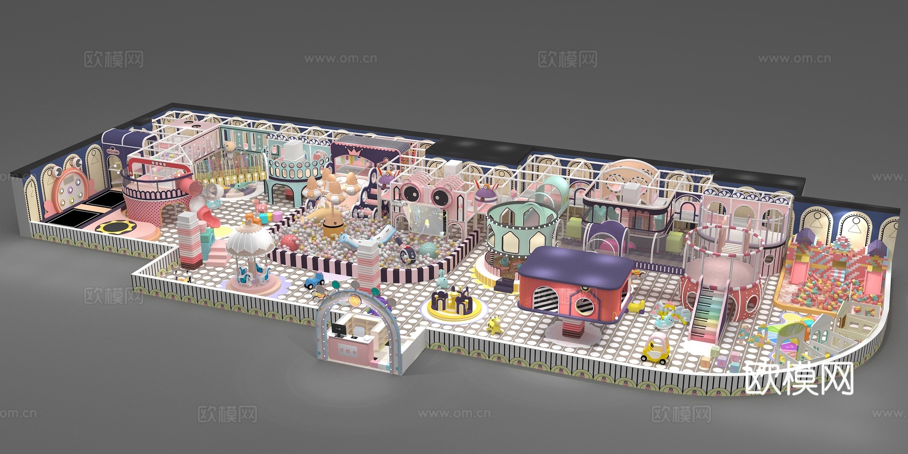 儿童乐园淘气堡3d模型