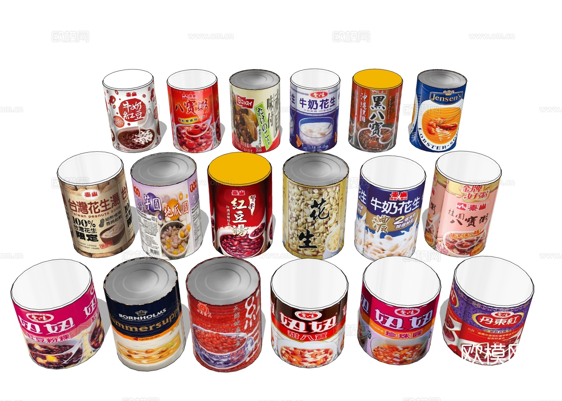 罐头食物su模型下载