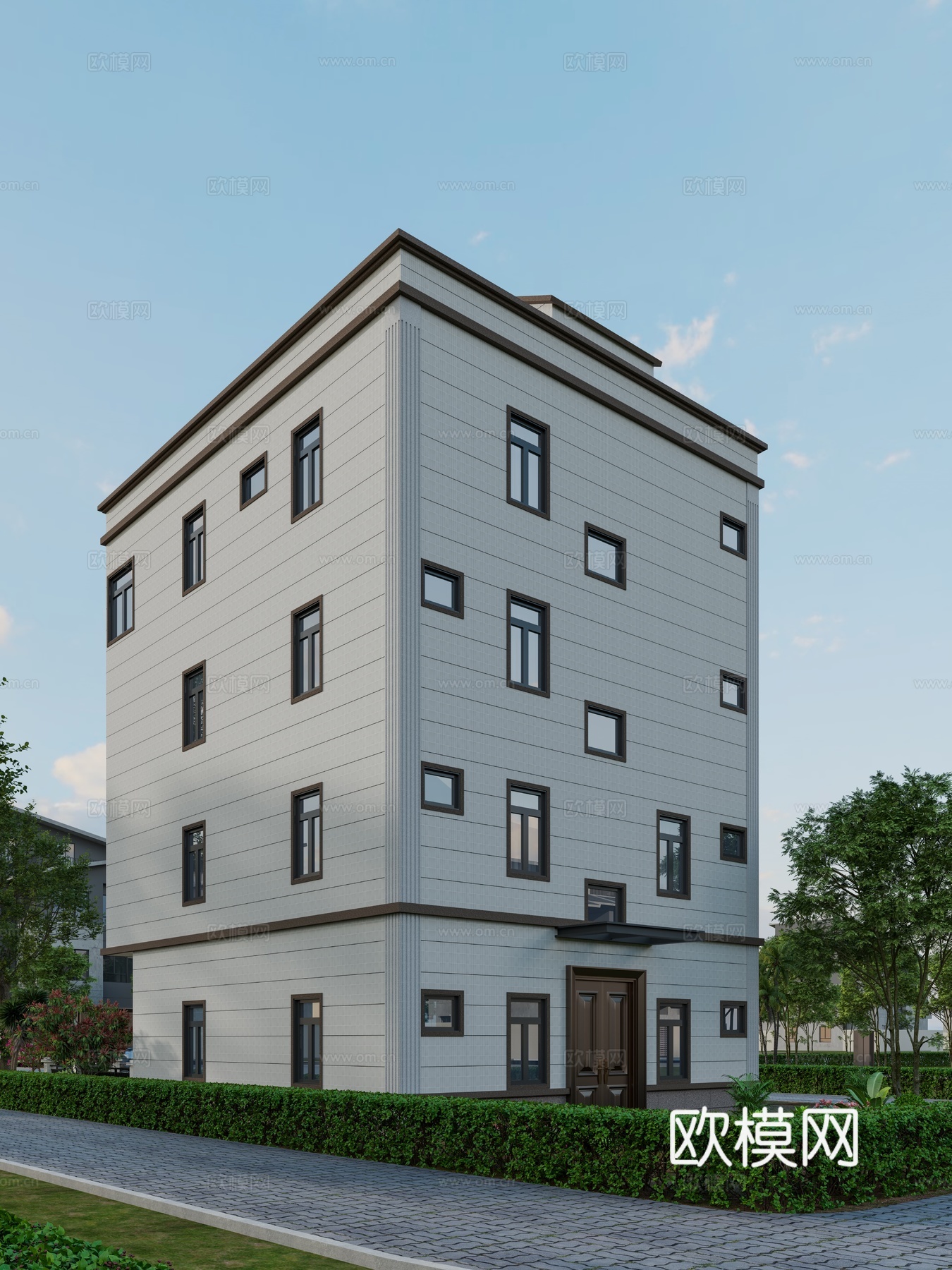 现代别墅自建房外观设计3d模型