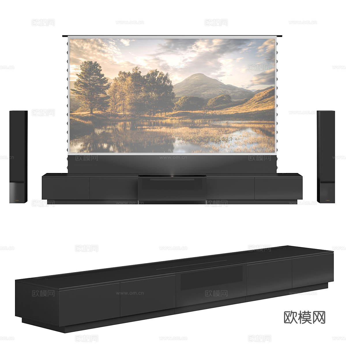 现代 Vividstorm 激光电视柜3d模型