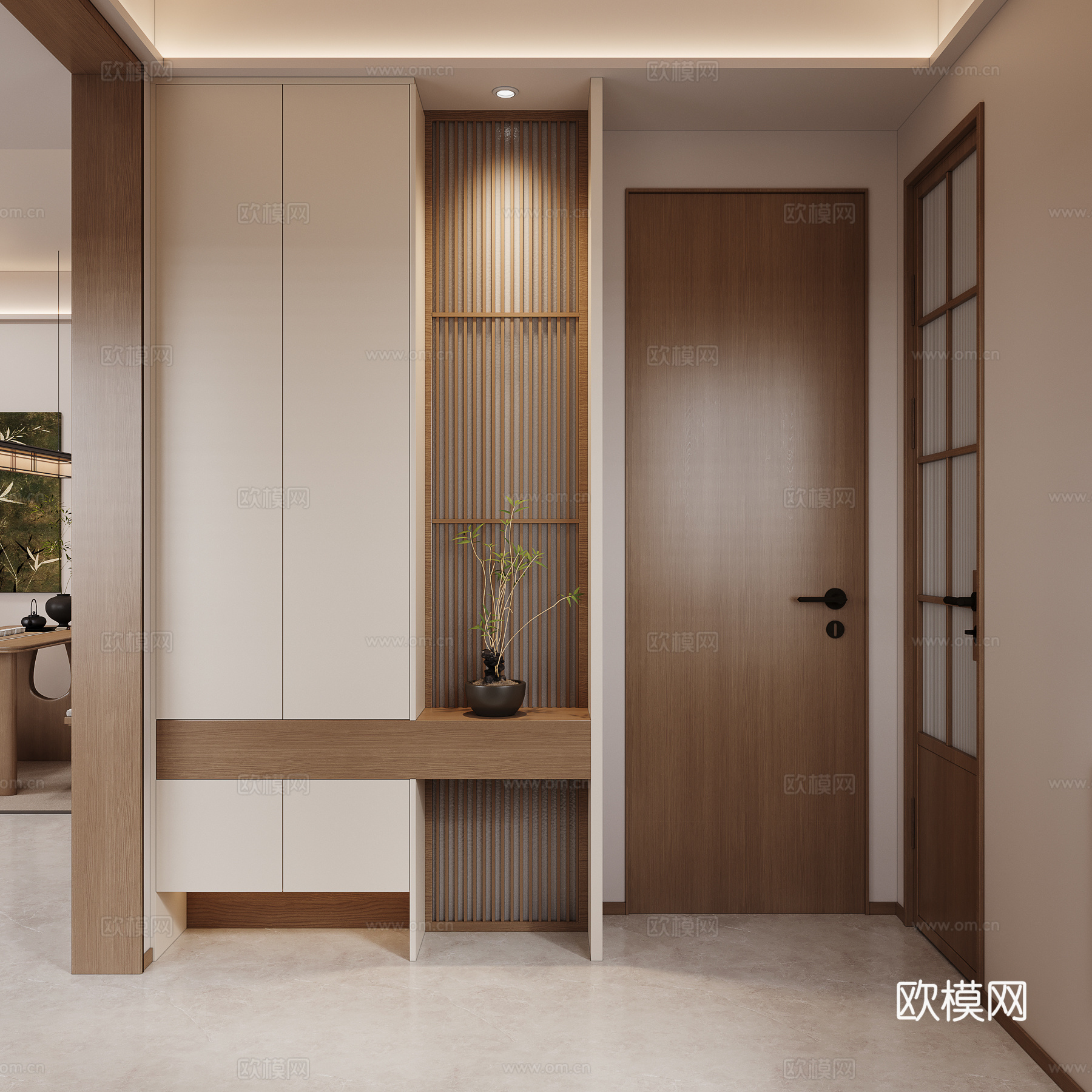 宋式玄关su模型