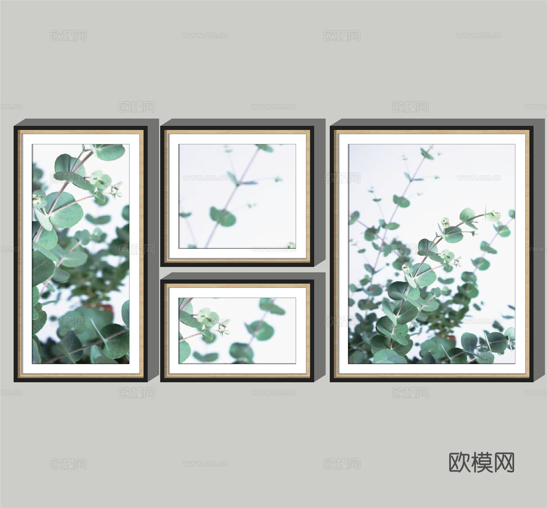 北欧装饰挂画su模型下载