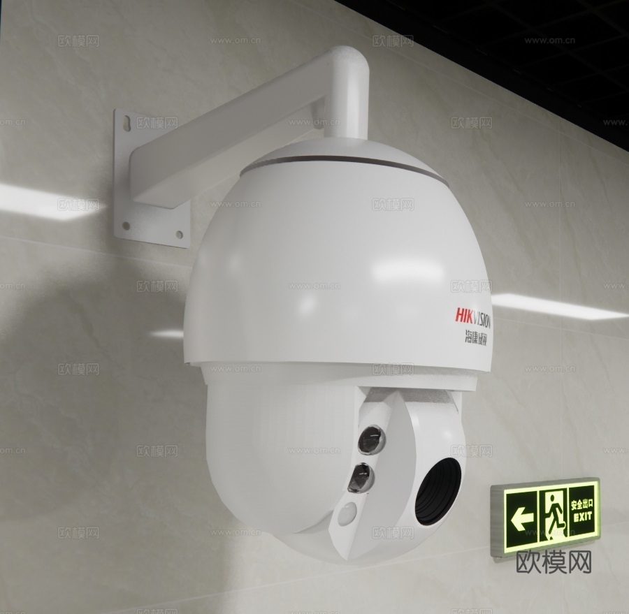 现代监控球机su模型下载