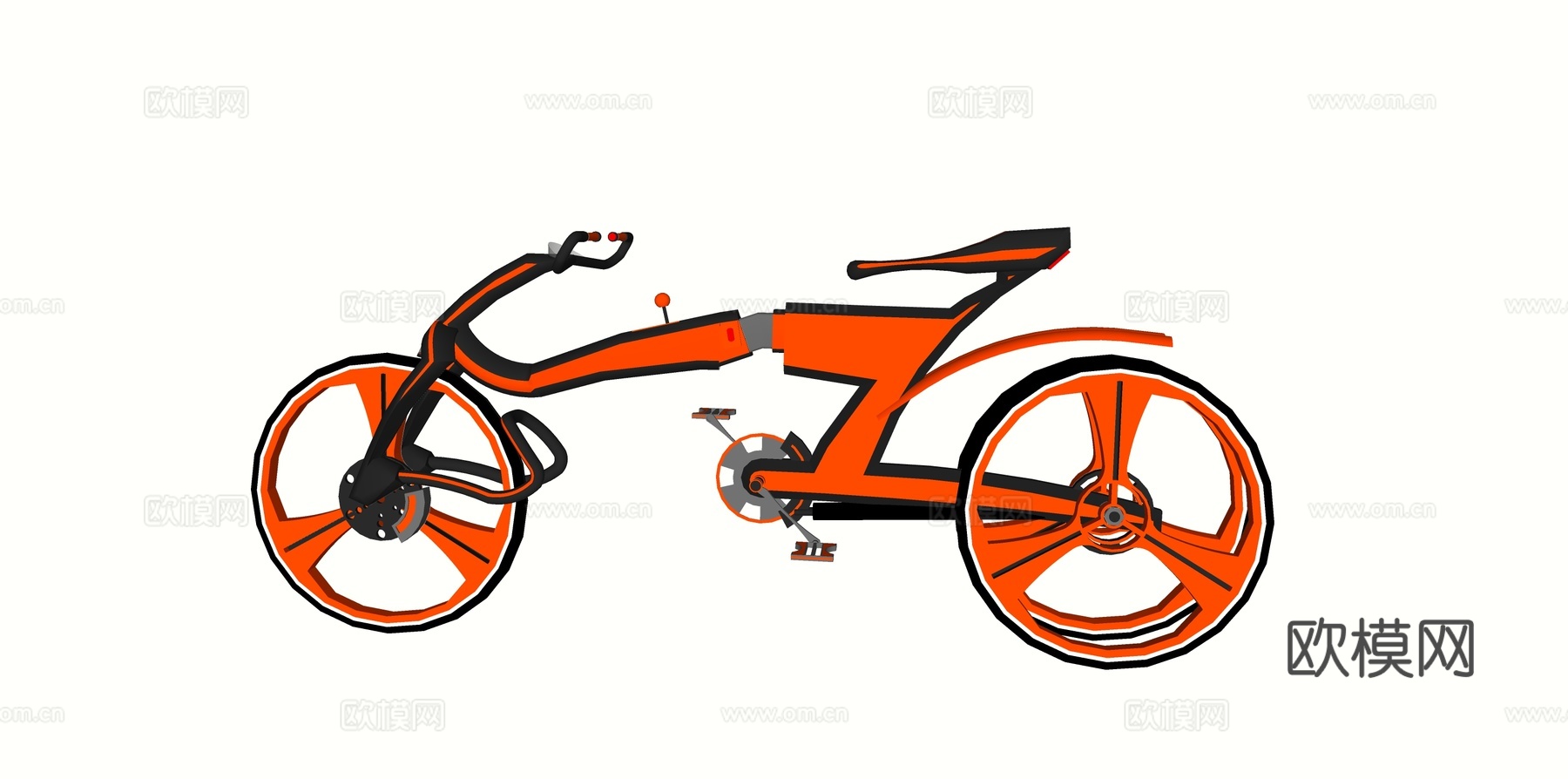 交通工具 创意自行车su模型下载