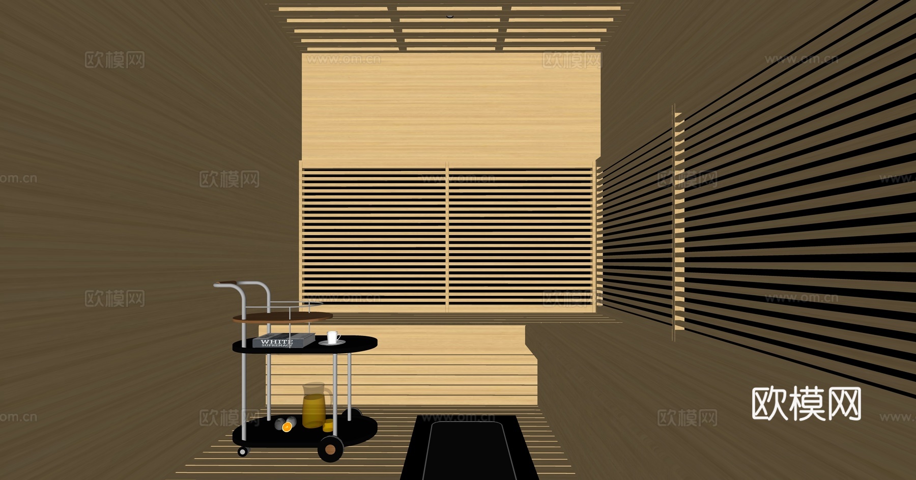 现代汗蒸房 桑拿房su模型下载下载（渲染图3）