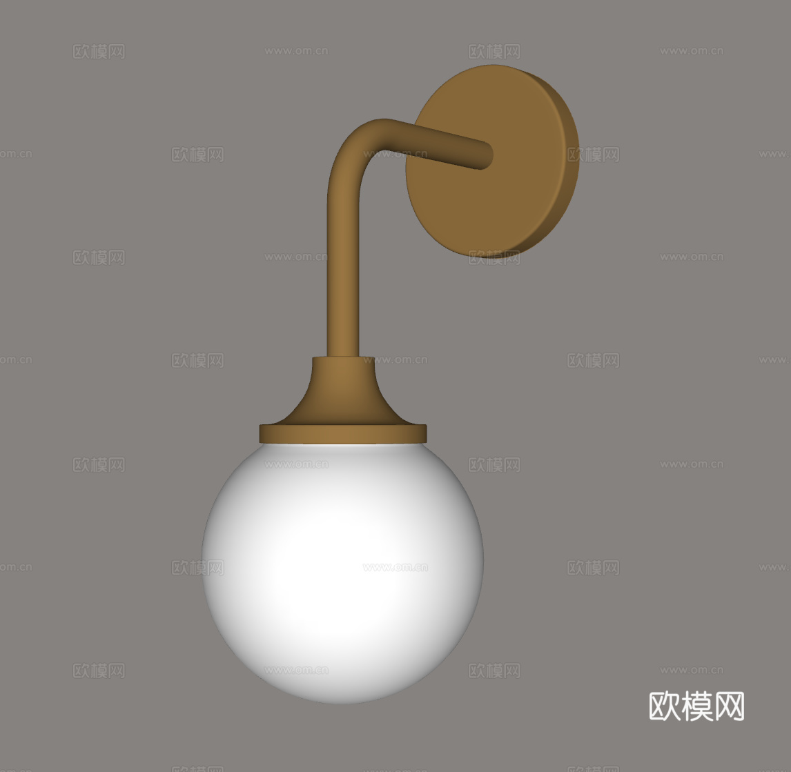 现代壁灯 球形壁灯 简易壁灯su模型