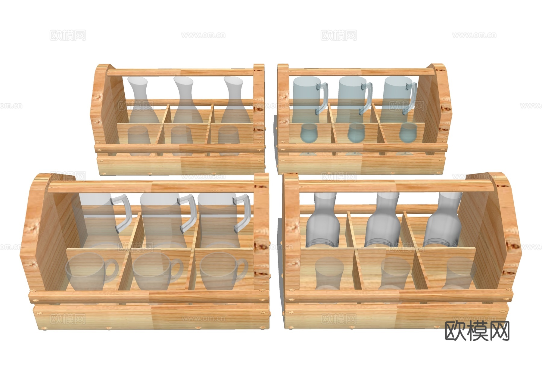 白酒杯分酒器 酒具组合su模型下载