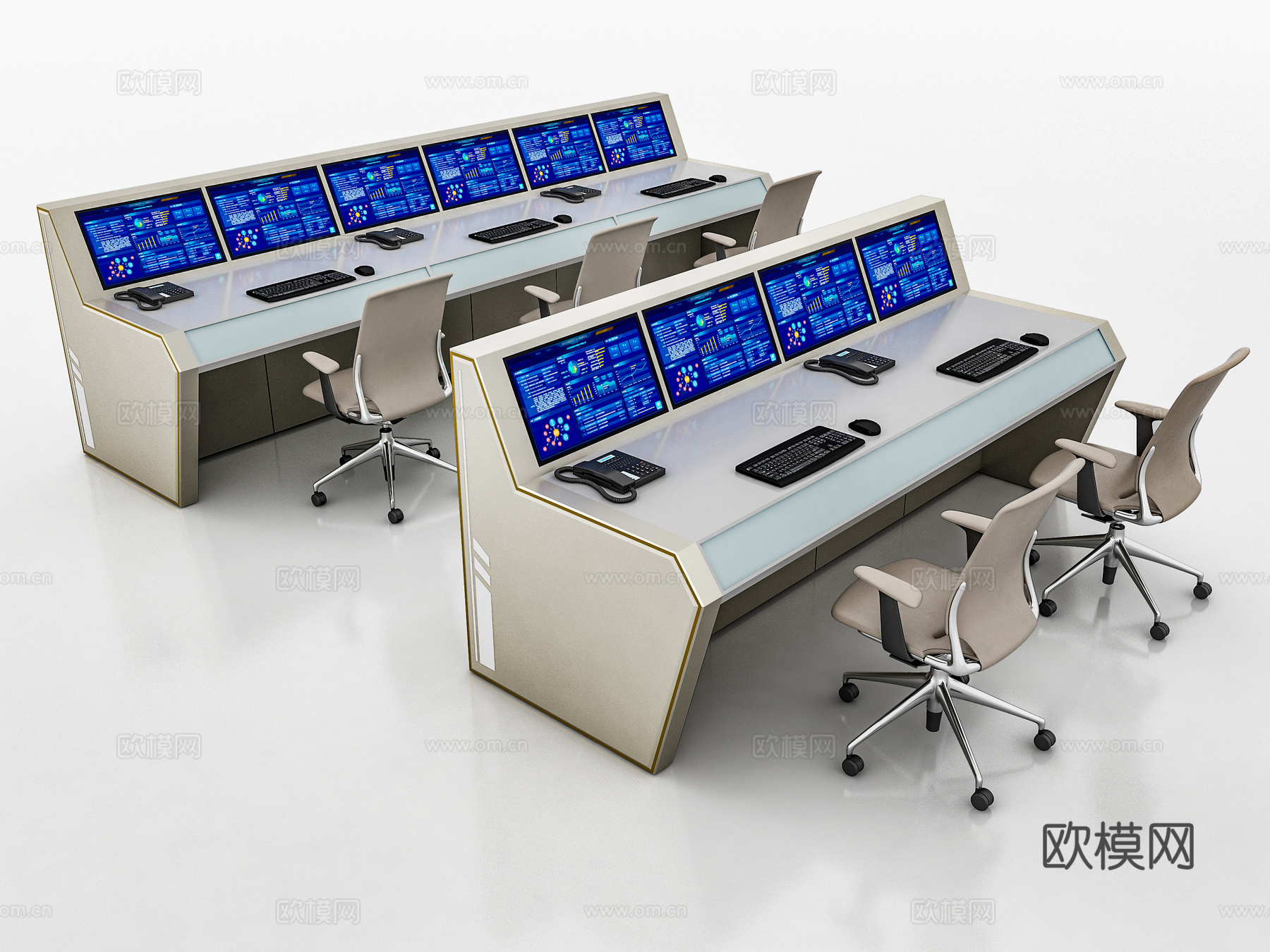 轻奢风控制台3d模型