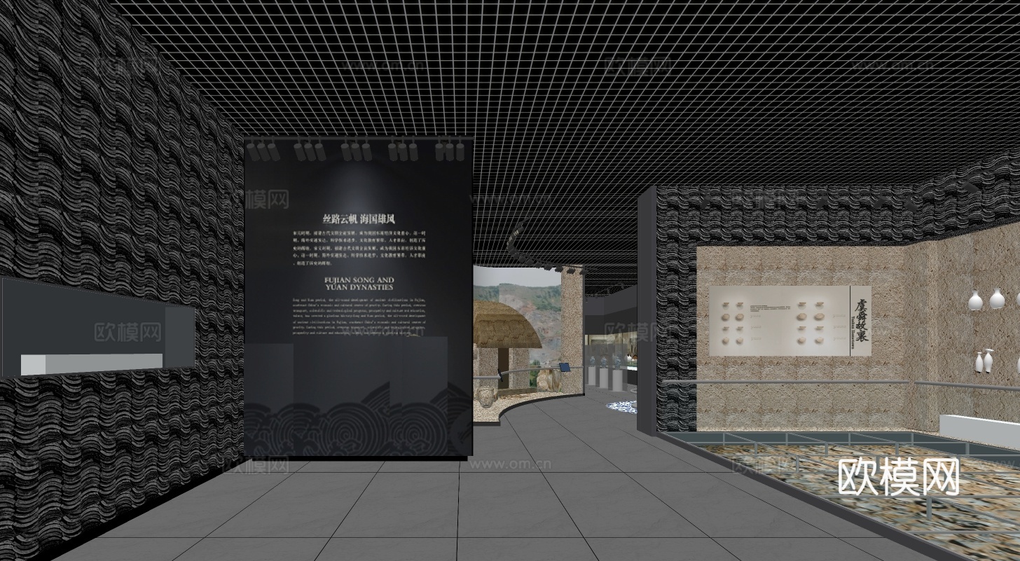 现代博物馆su模型下载下载（渲染图1）