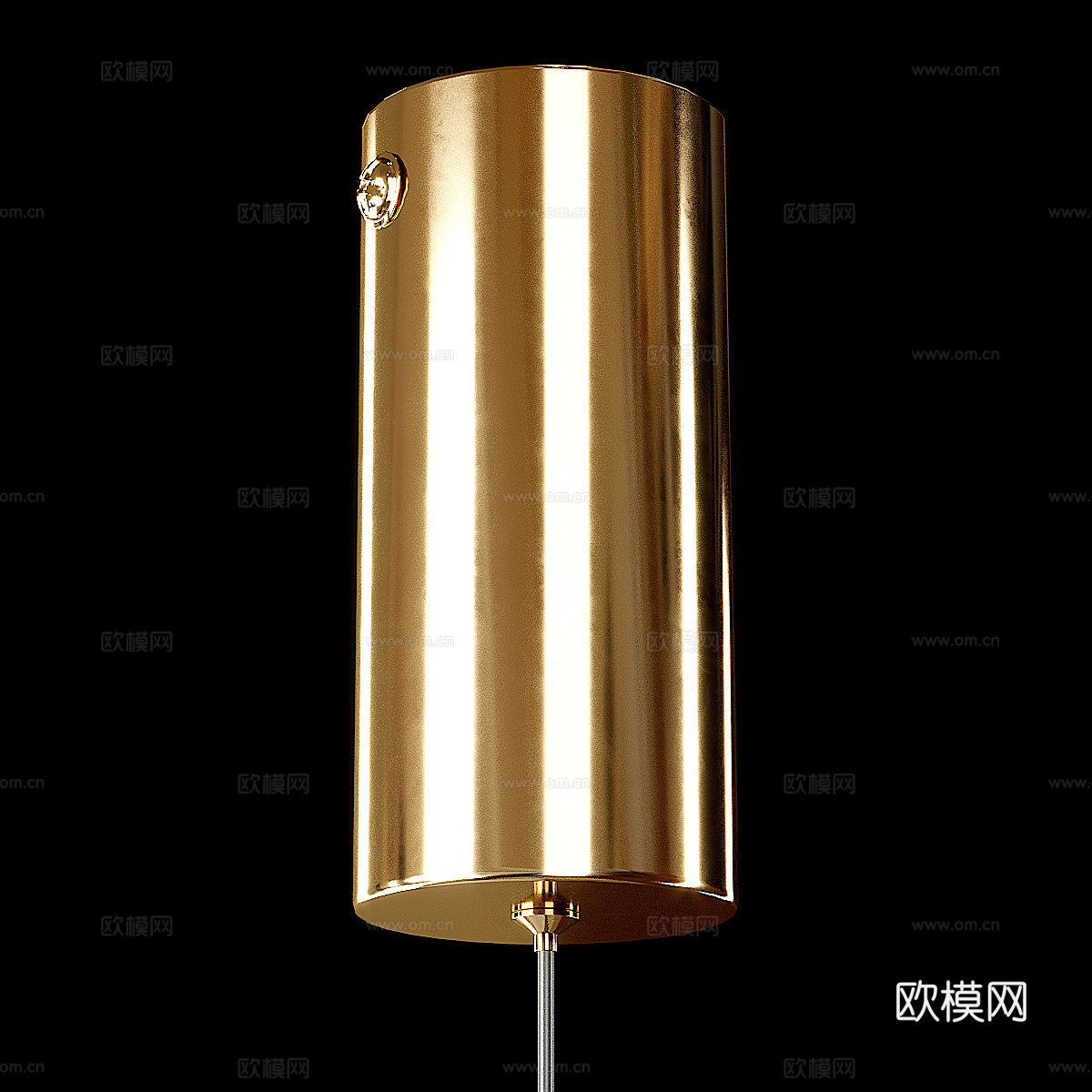 现代轻奢金属玻璃圆盘装饰吊灯3d模型