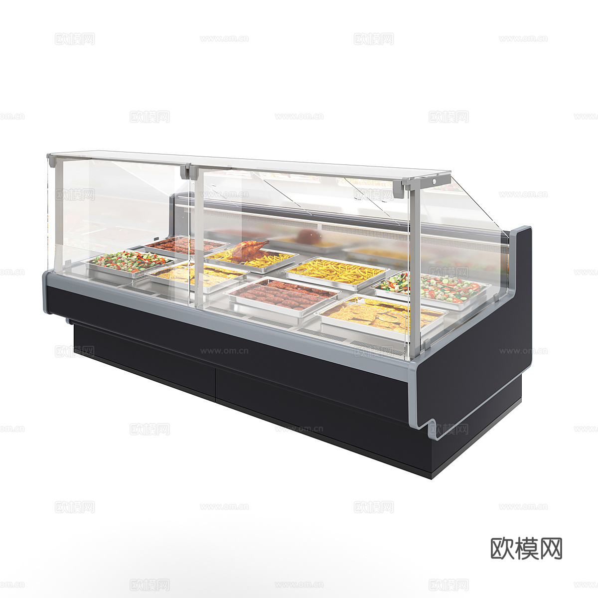 现代冷藏展示柜 快餐柜3d模型