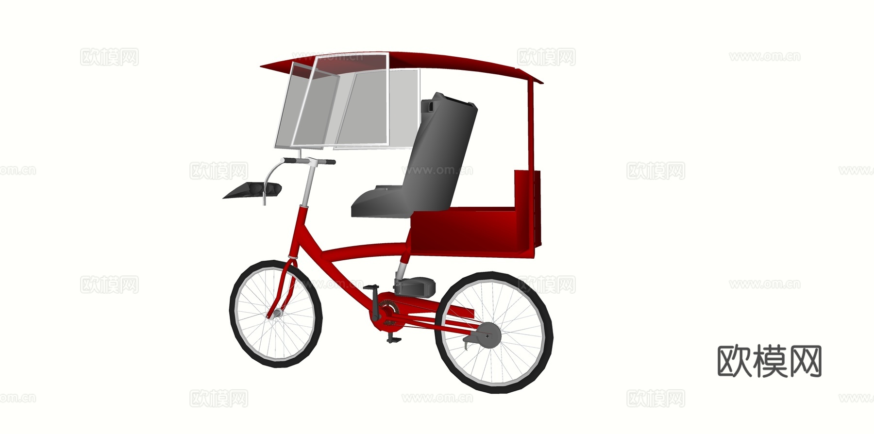 交通工具 自行车 人力单车su模型下载