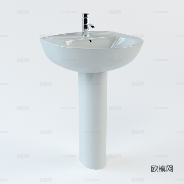 现代洗手台 洗手台 台盆3d模型
