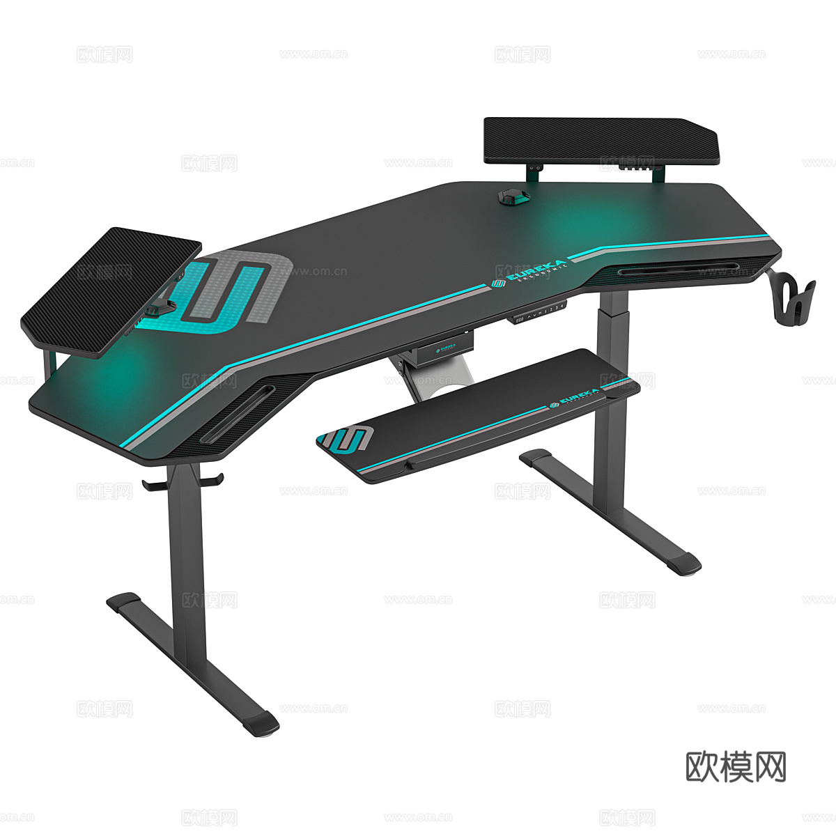 现代意式电脑桌 书桌3d模型