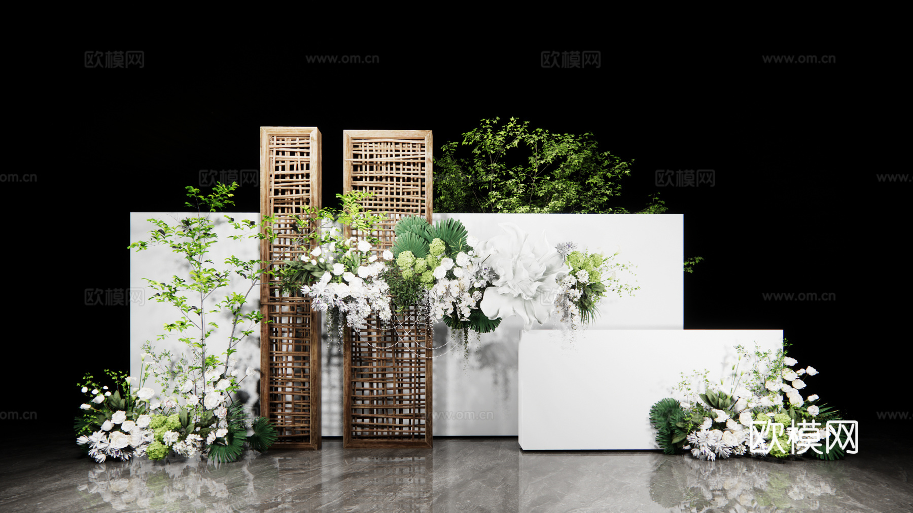 婚礼美陈su模型下载