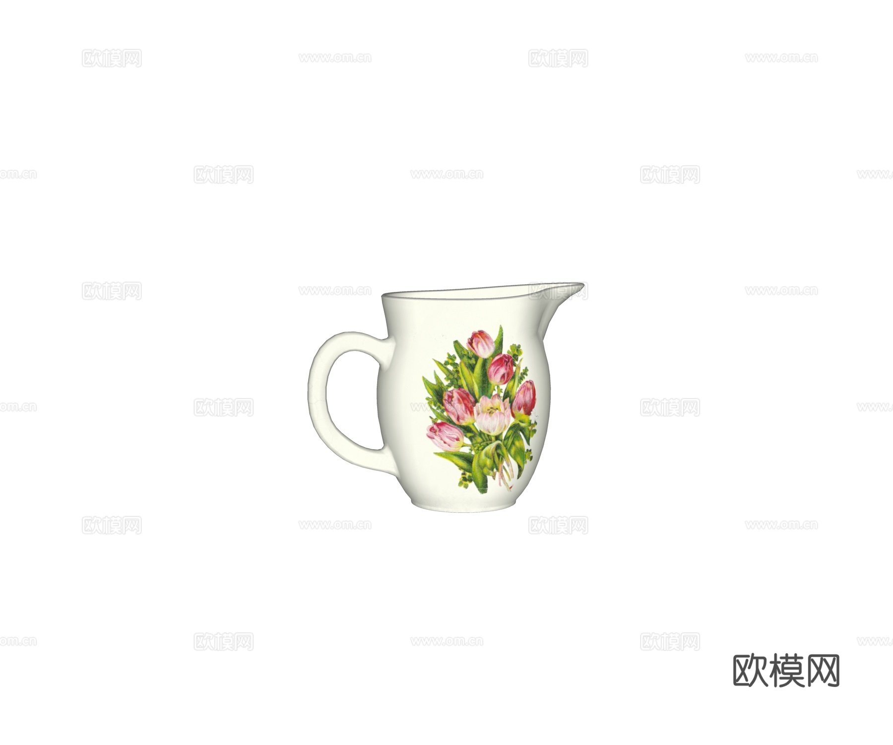 现代 陶瓷杯 水杯 水罐 水培植物容器杯su模型