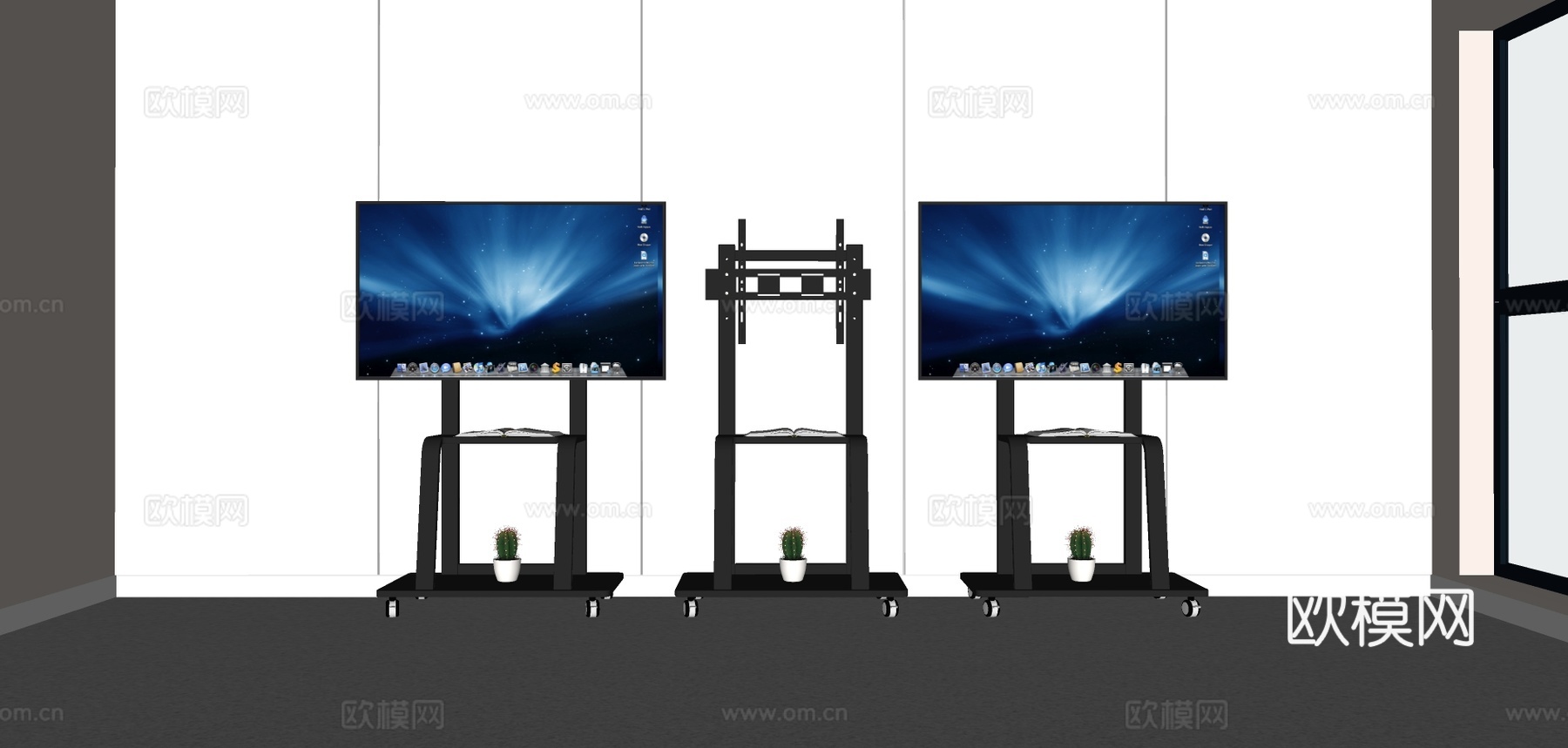 现代电视机su模型下载