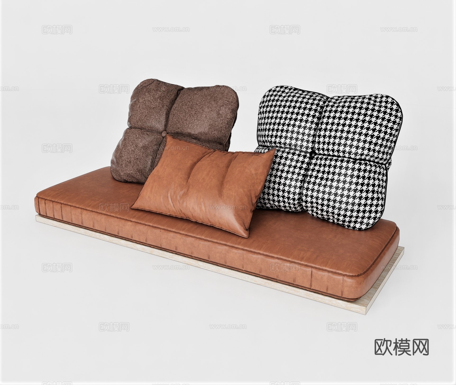 现代抱枕坐垫su模型下载
