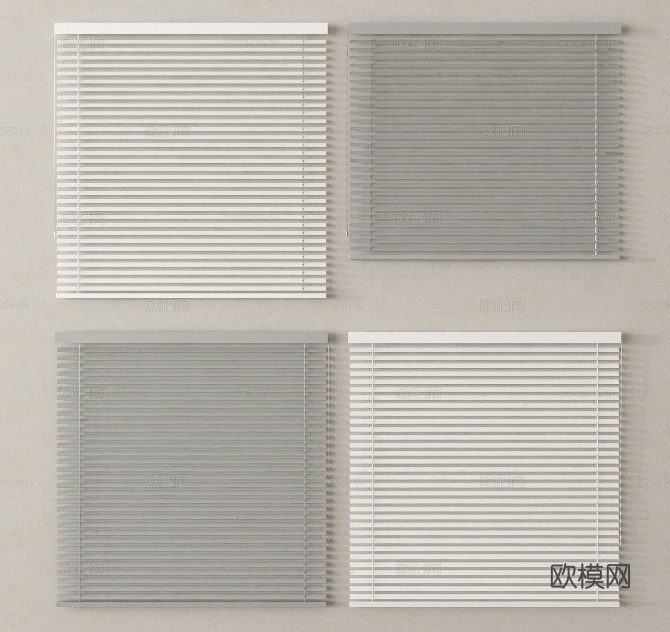 百叶帘 拉帘 卷帘 遮光帘su模型