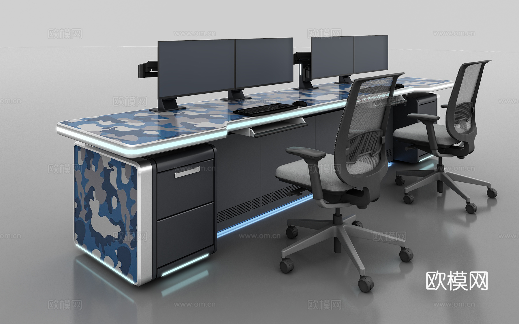 现代控制台3d模型